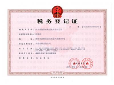 荣塑集团税务登记证